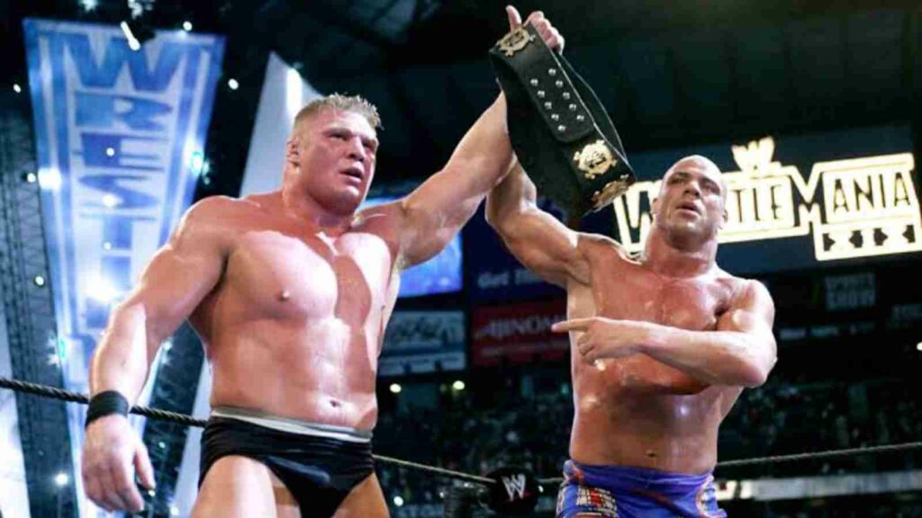 Kurt Angle revealed what happened to Brock Lesnar on the night of WrestleMania 19