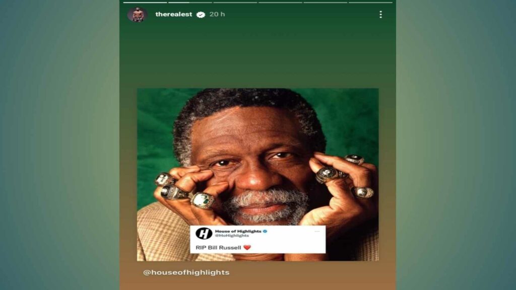 “The world is a worse place without him” MMA World heartbroken after Bill Russell’s demise 4 Tyron Woodley's IG story