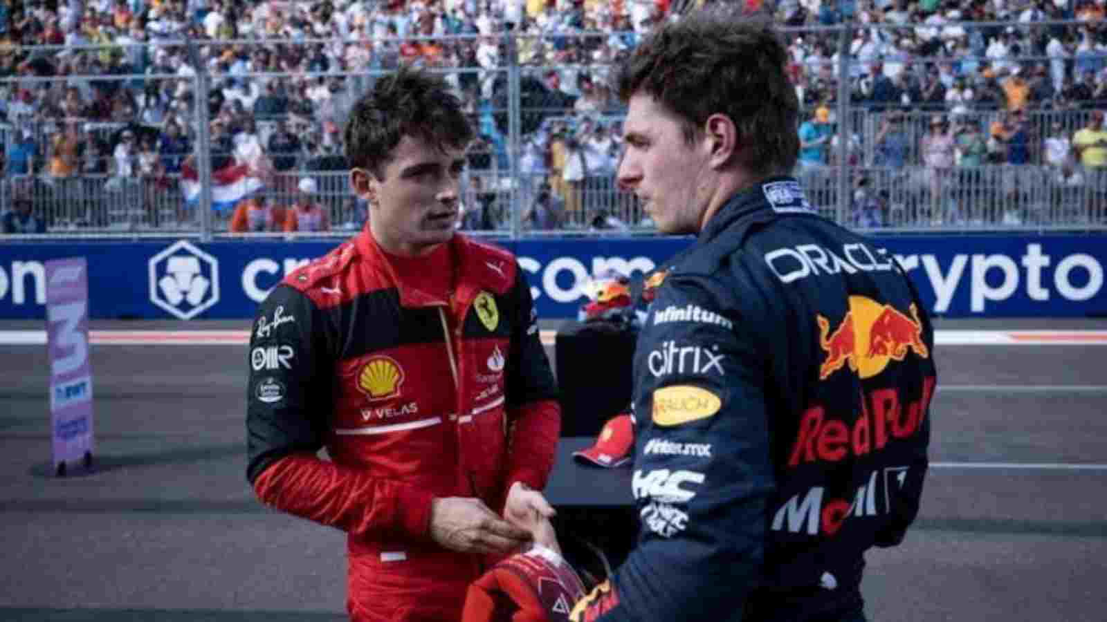 Charles Leclerc(on the left) and Max Verstappen(on the right)