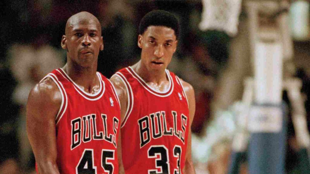 Michael Jordan and Scottie Pippen