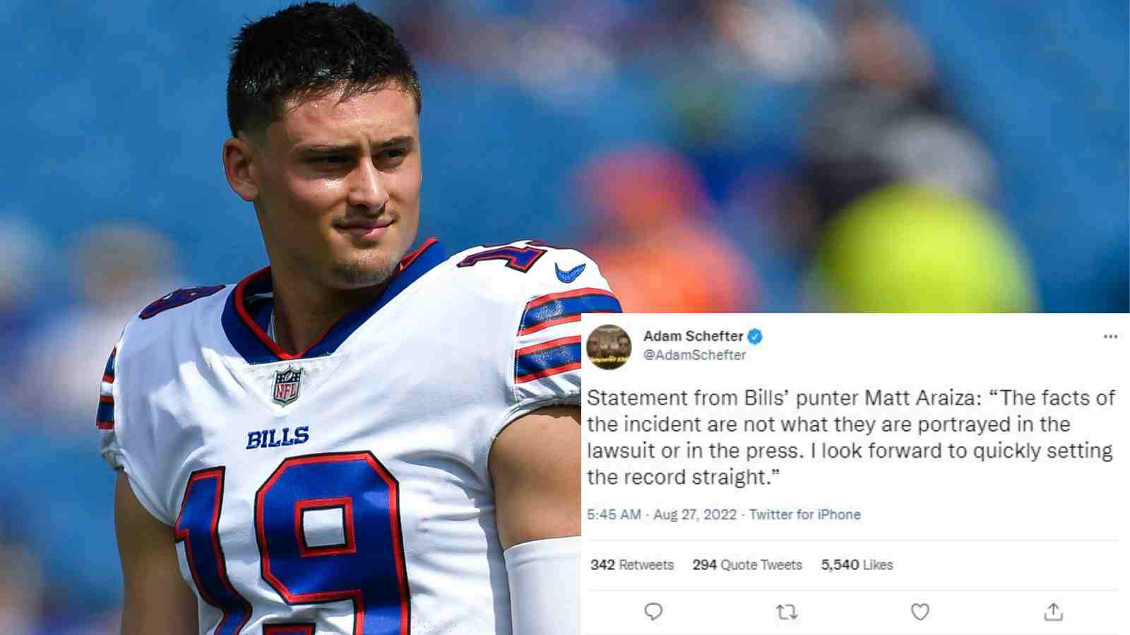 “Looking to set the record straight,” Bills punter Matt Araiza issues a statement regarding SERIOUS allegations made against him