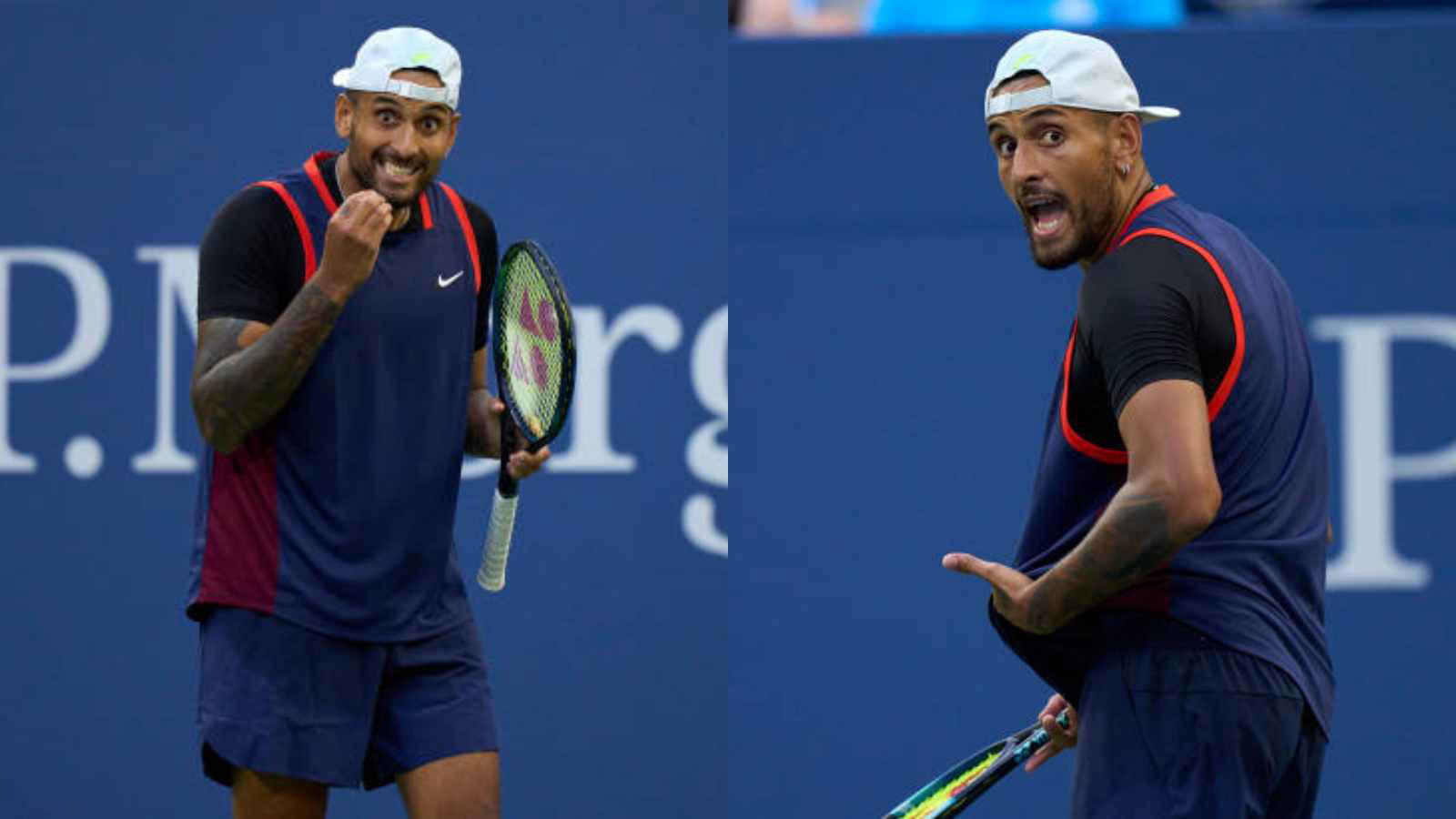 “F***ing kidding me?” Nick Kyrgios complains about the smell of weed from the crowd, later spits on the court in anger