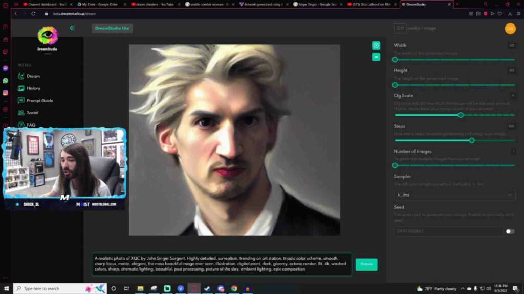 “Holy sh*t! That’s pretty good”: MoistCr1tikal taken aback by AI-generated xQc artwork