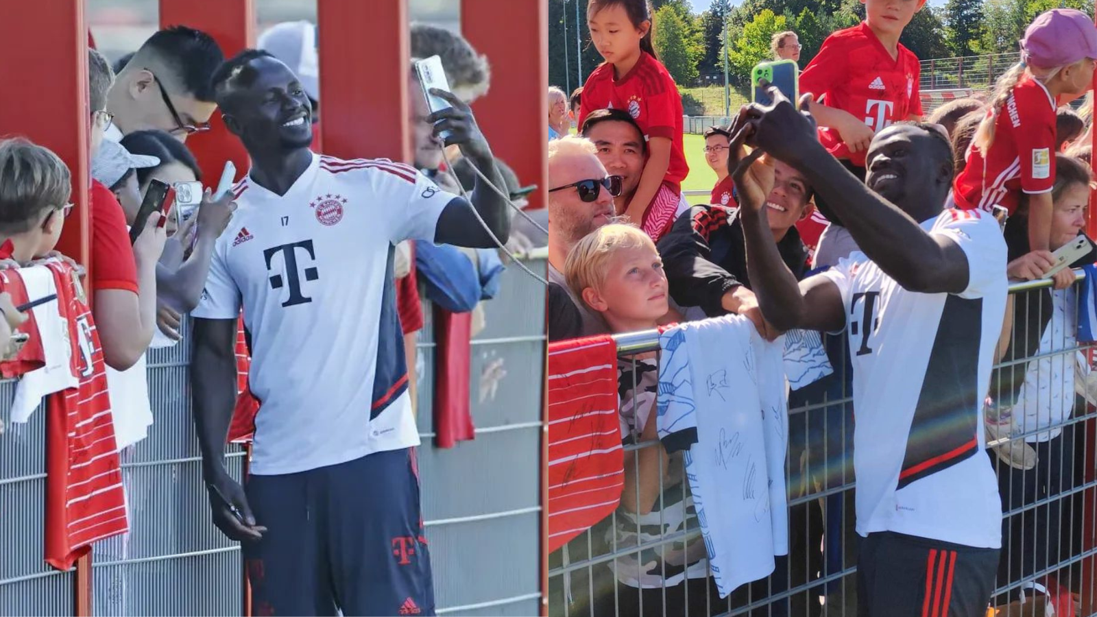 In Pictures: Sadio Mane comes up with yet another noble act after Bayern Munich’s training session