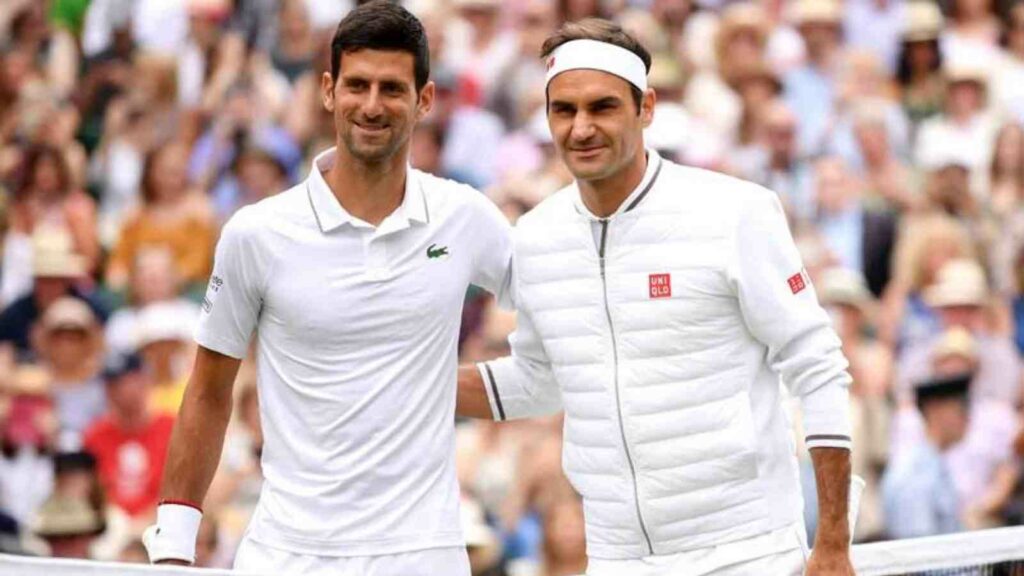 Novak Djokovic and Roger Federer