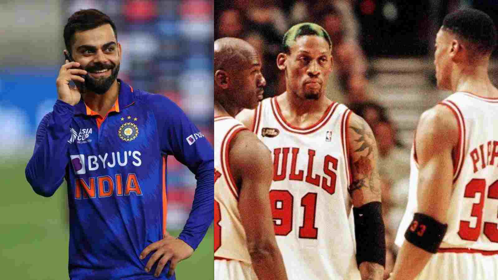 “King Kohli has a good taste in basketball” NBA Fans react as Virat Kohli shows love for 90’s Chicago Bulls⁩