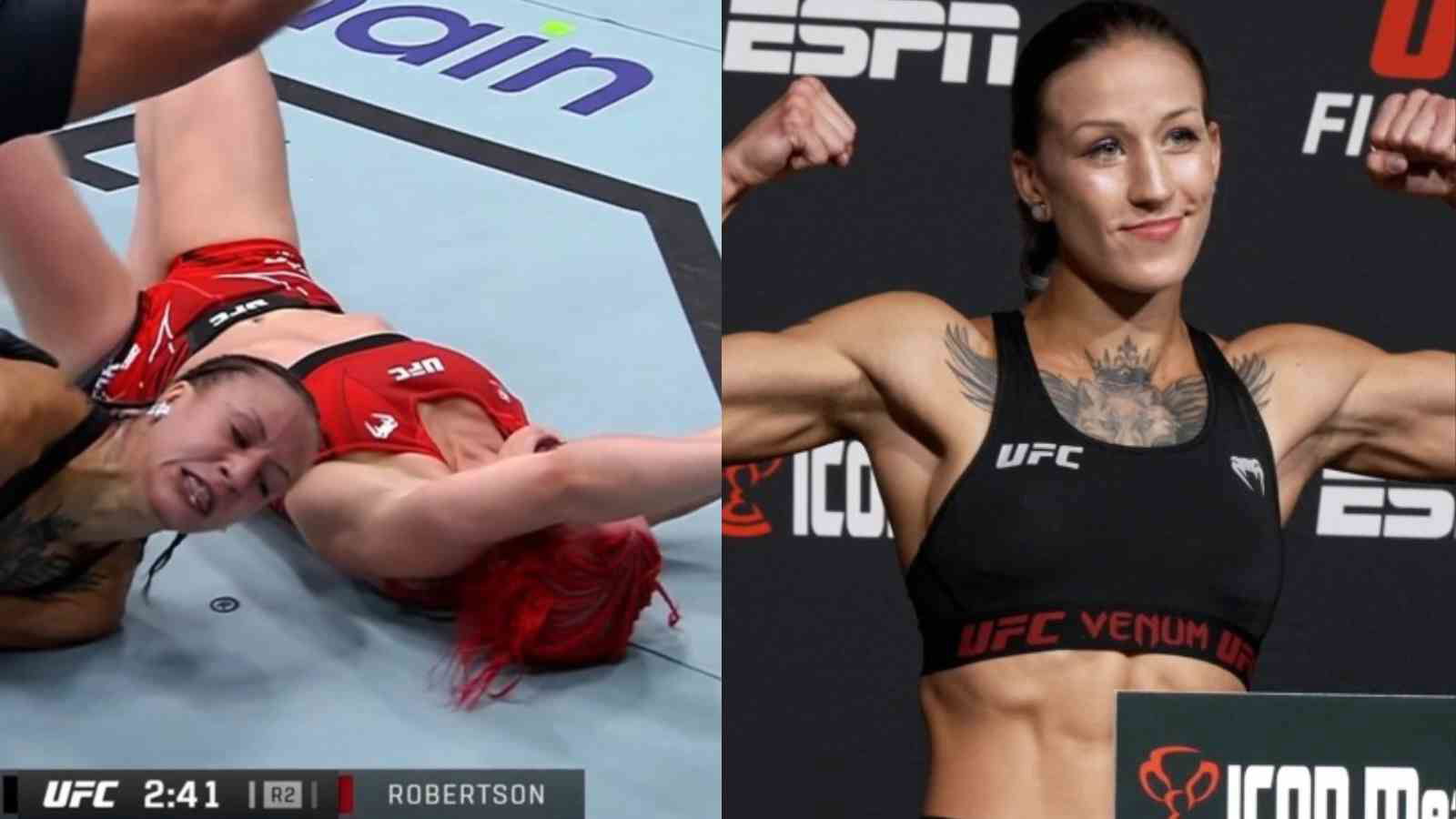 WATCH: Submission GOES WRONG as Mariya Agapova chokes on tongue at UFC Vegas 60