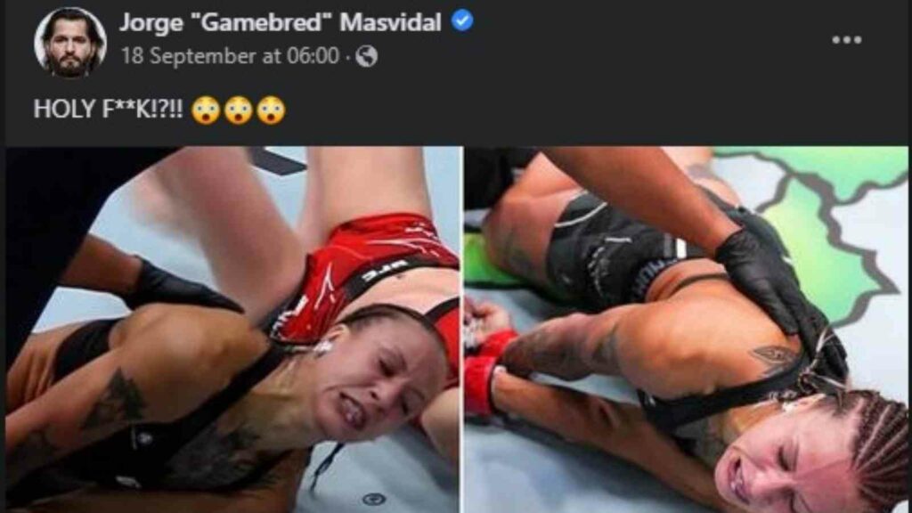 Jorge Masvidal shares article highlighting Mariya Agapova biting her tongue during her fight