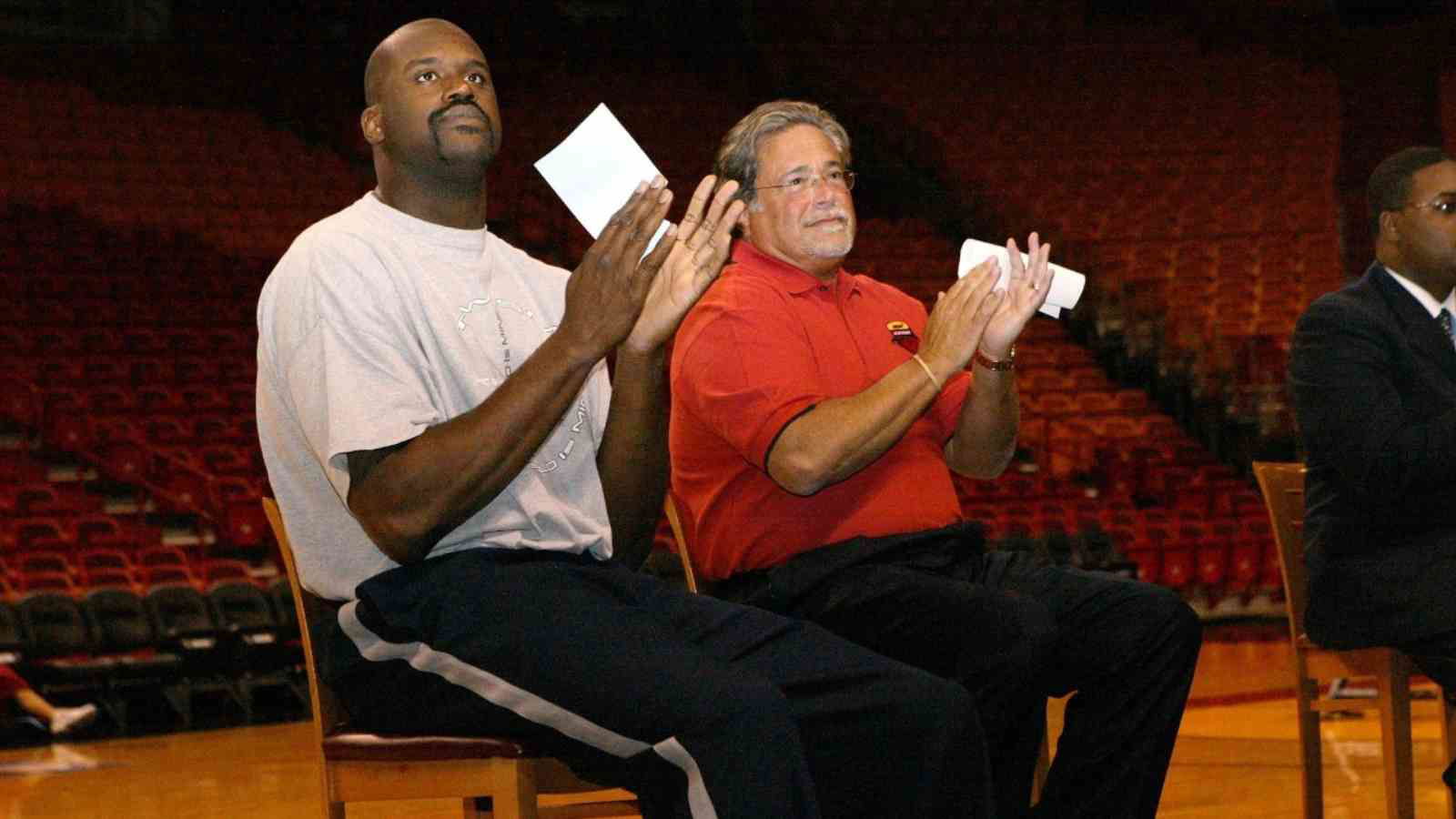 Shaquille O'Neal and Micky Arison