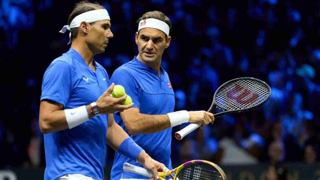 Rafael Nadal and Roger Federer