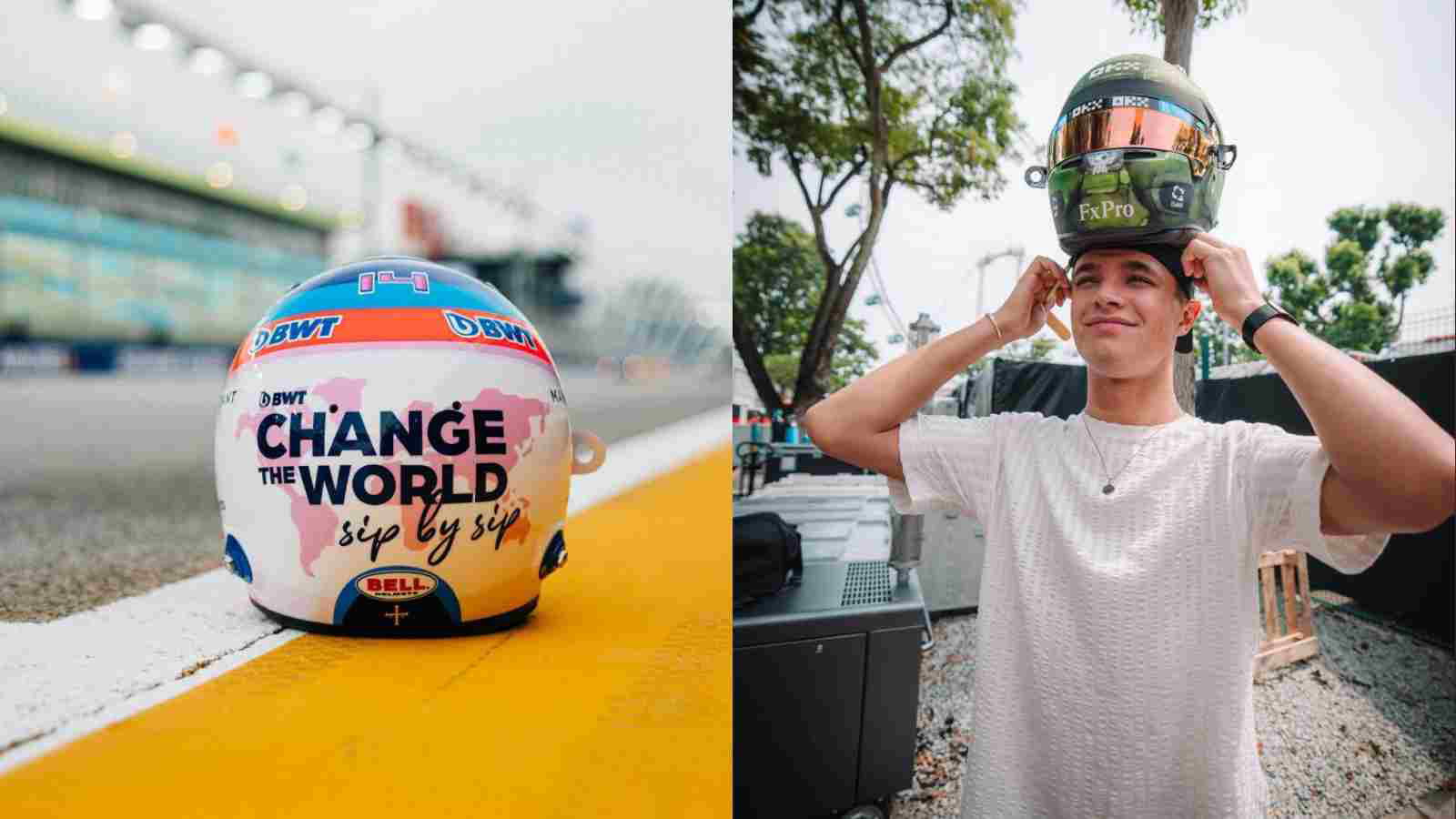 ‘No identity’ ‘Sensational: Fernando Alonso and Lando Norris’ helmet designs draw contrasting reactions from the fans
