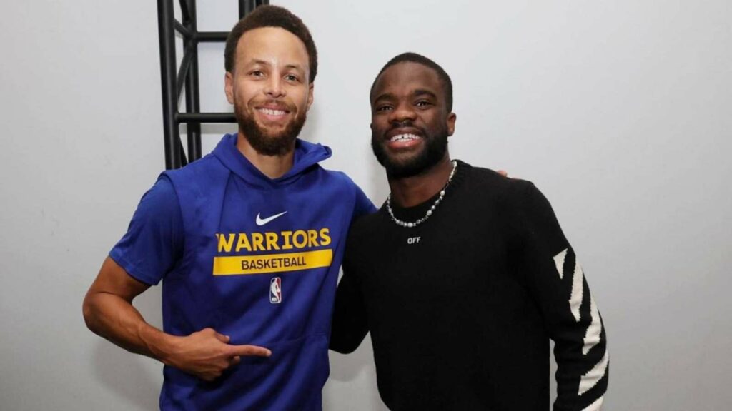 Frances Tiafoe and Steph Curry