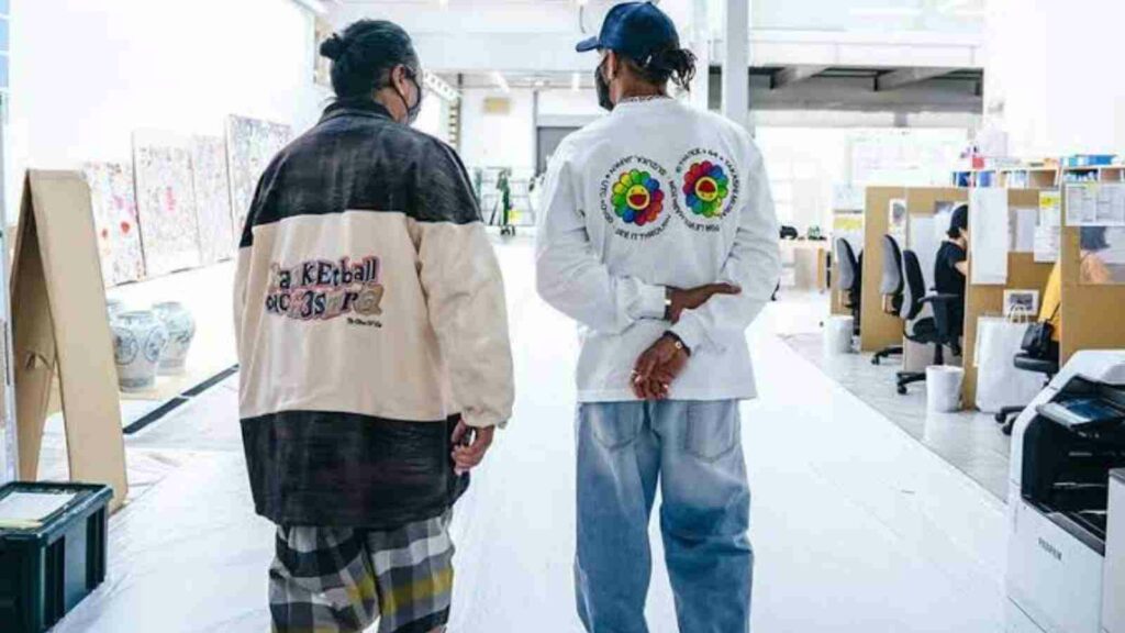 Lewis Hamilton with Takashi Murakami F1