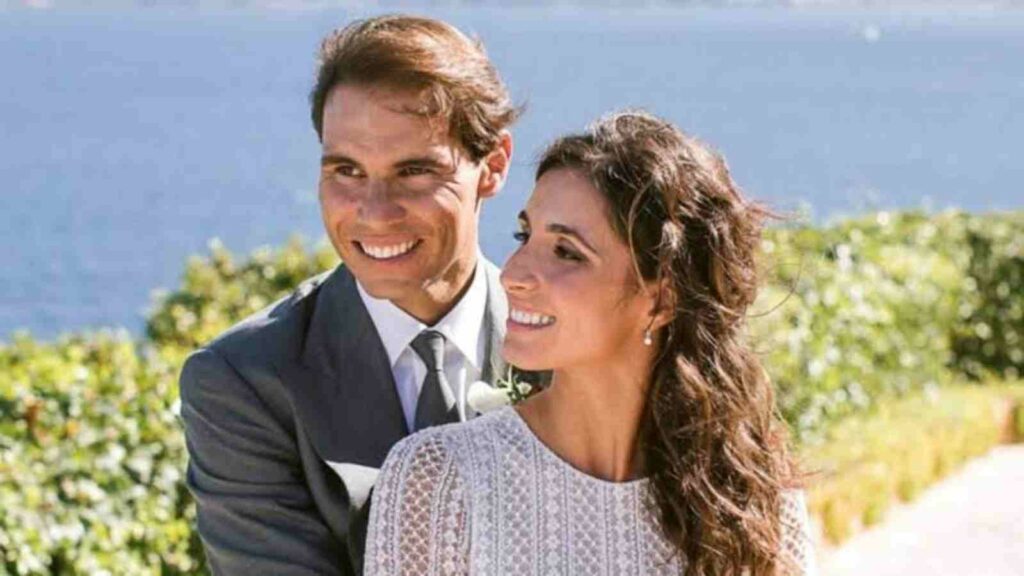 Rafael Nadal with his wife Maria