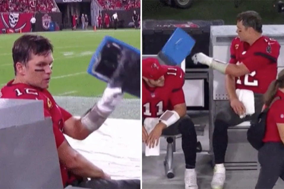 "I don’t throw flags, I throw tablets. " Tom Brady pokes fun at himself after the foul controversy 1 WhatsApp Image 2022 10 12 at 12.42.02
