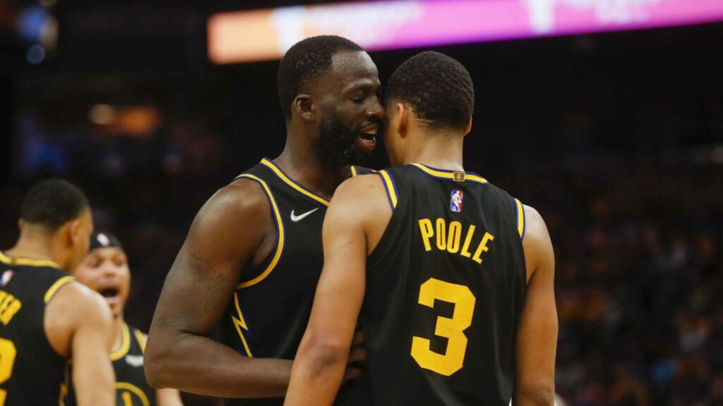 Jordan Poole and Draymond Green