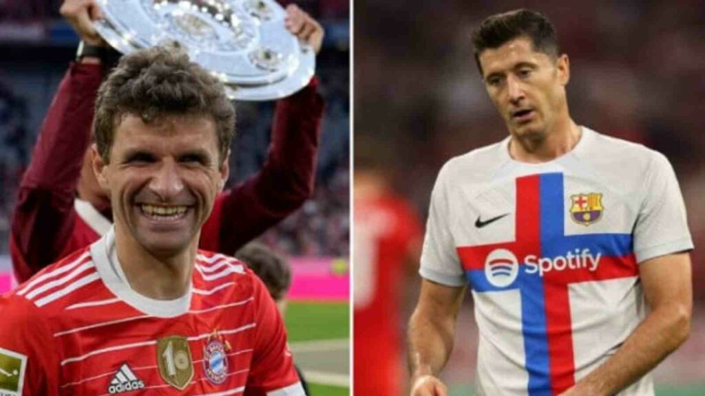 Thomas Muller trolled Robert Lewandowski