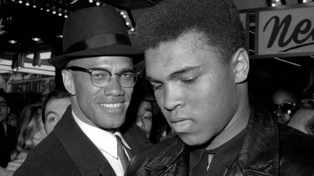 Muhammad Ali's religious views were influenced by Malcolm X 