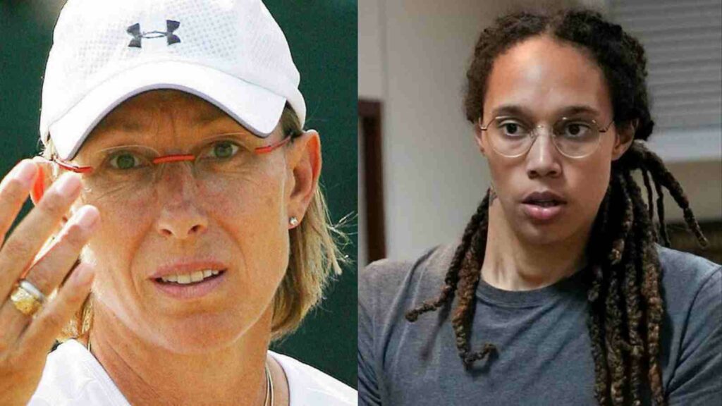 Martina Navratilova (L) and Brittney Griner (R)