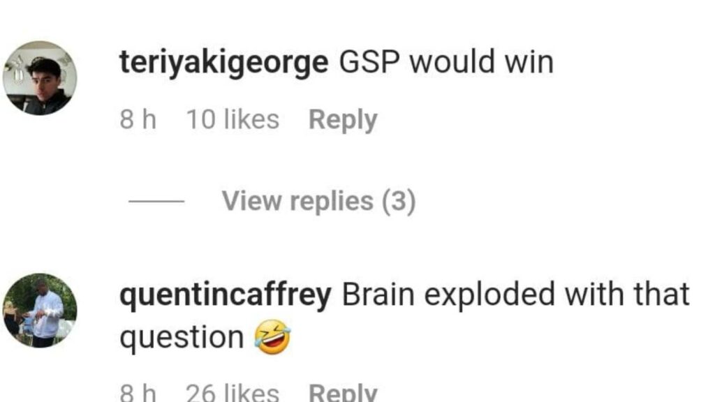 Anderson Silva vs GSP comments section