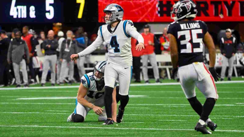 "Too busy thinking about taking selfies" Placekicker Eddy Piñeiro gets brutally trolled on Twitter for missing two late kicks that doomed the Panthers against the Falcons 1 Eddy Pineiro