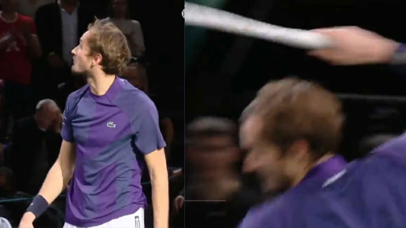 “Has turned racquet smashing into an art form” Fans berate Daniil Medvedev after he racquet abuses twice in the same match at the Paris Masters