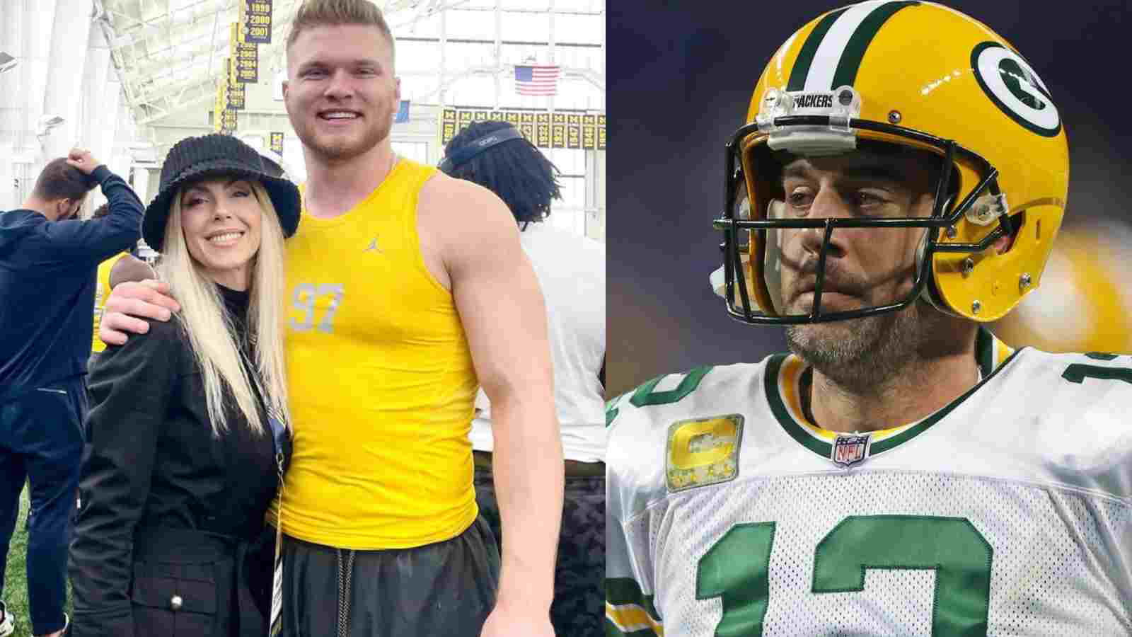 “A winning weekend of cold moves” Lions DE Aidan Hutchinson’s mother brutally trolls Aaron Rodgers after dismal performance from the Packers QB