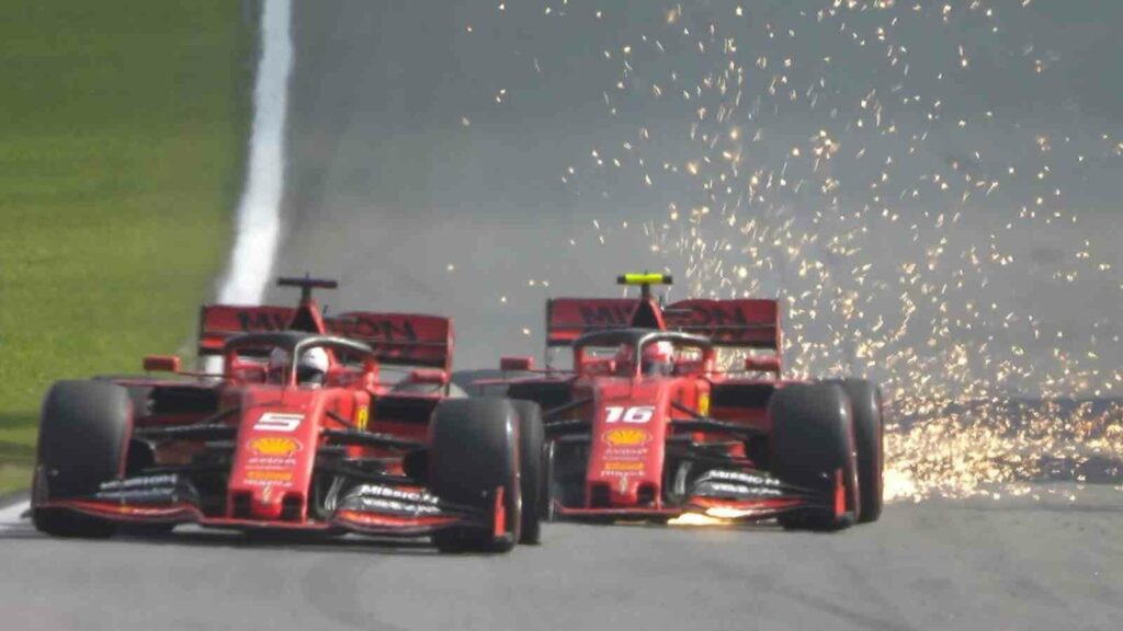 Sebastian Vettel and Charles Leclerc collided on lap 66 of the Brazilian GP