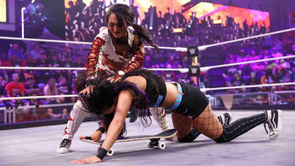 Roxanne Perez reveals her Wargames dream match including former Divas Champion 1 Roxanne Perez attacking Cora Jade at WWE Halloween Havoc