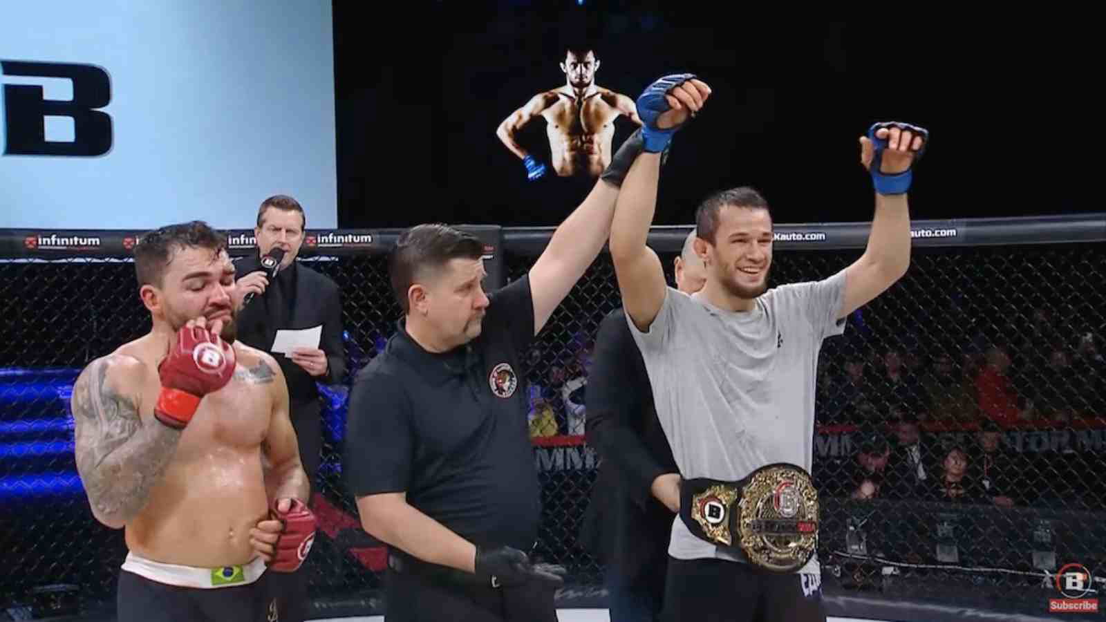 “Needs UFC contract” – The MMA Community reacts to Usman Nurmagomedov’s DOMINANT lightweight title win over Patricky Pitbull in Bellator