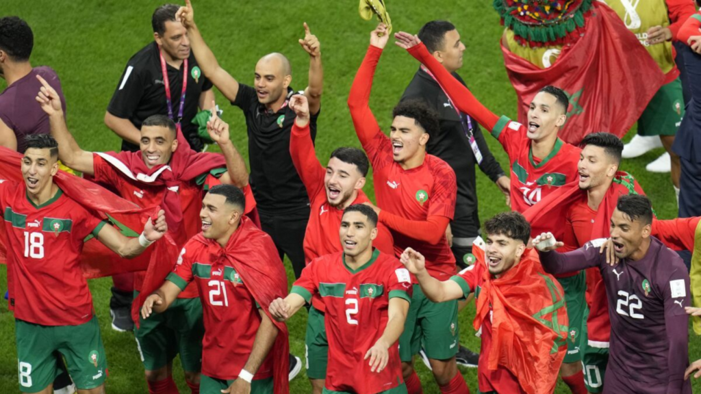 Morocco team celebrating