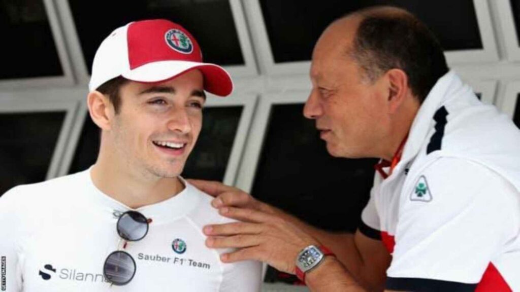 Charles Leclerc and Fred Vasseur