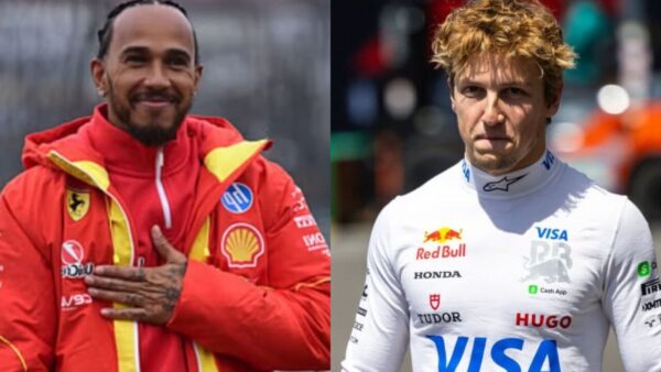 Lewis Hamilton and Liam Lawson