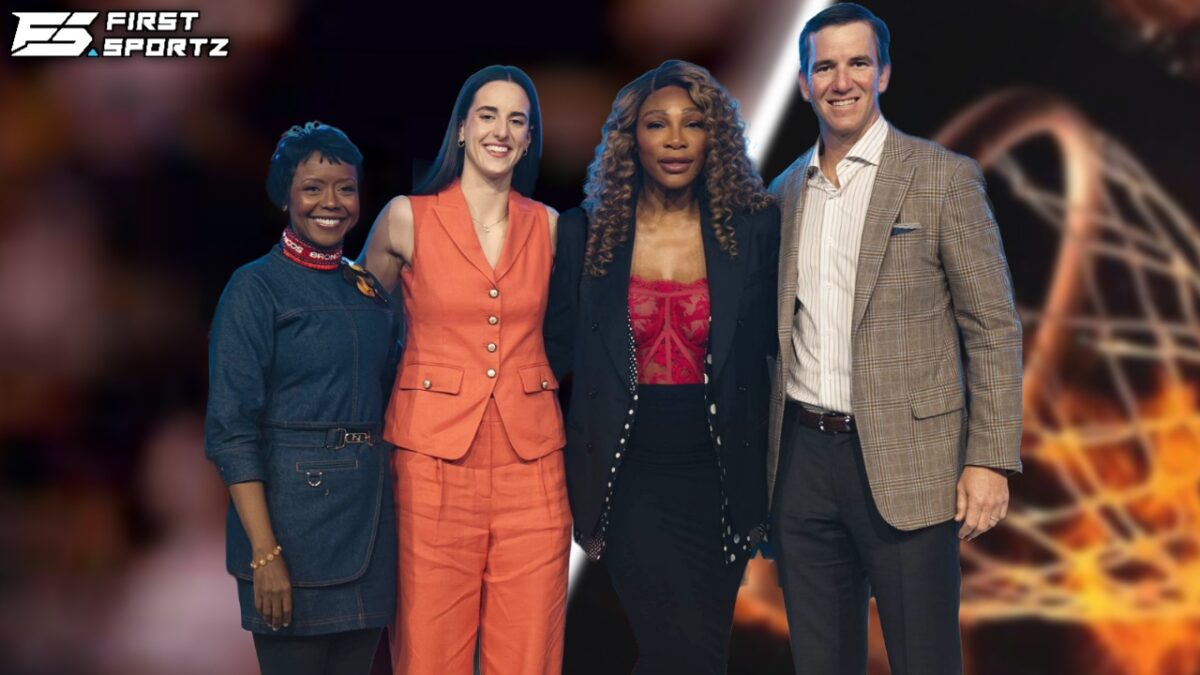 Meghan Markle Recalls the Timeless Advice She Got from 'Dear Friend' Serena Williams 1 Caitlin Clark along with Serena Williams and Eli Manning at an NFL event