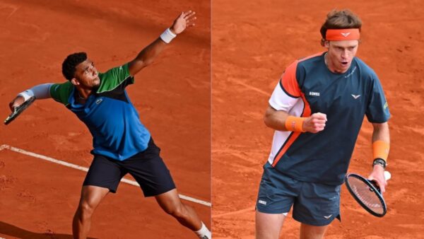 Arthur Fils and Andrey Rublev (via X/Andrey Rublev fans/ATP)