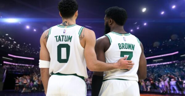 Jayson Tatum and Jaylen Brown