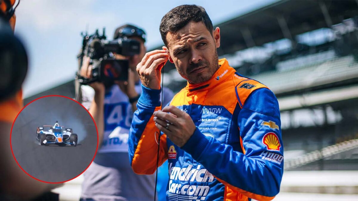 (Video) Kyle Larson SLAMS into the wall during Indy 500 open test