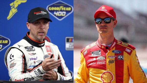 Denny Hamlin (via Getty), Joey Logano (via Newsweek)