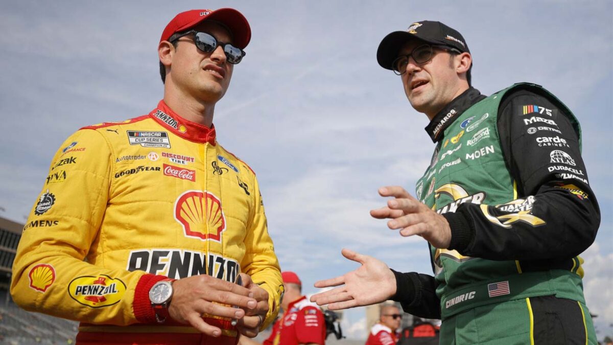 Joey Logano and Austin Cindric (via Athlon)