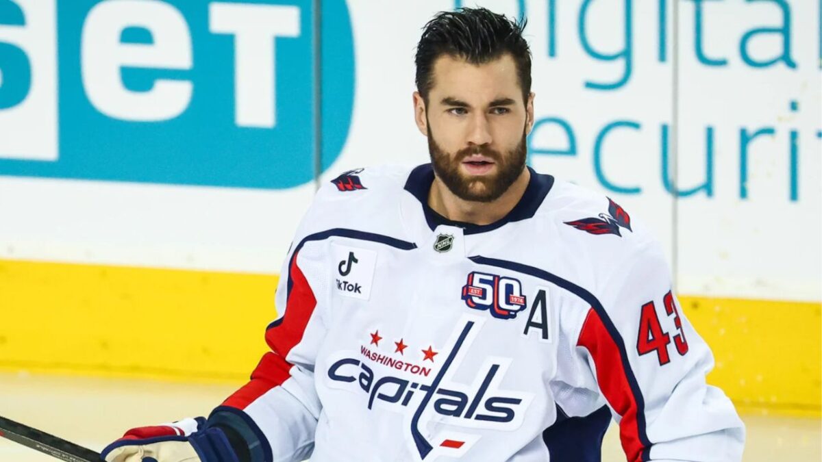 (Video) Tom Wilson HILARIOUSLY steals Sebastian Aho's mouthguard during Capitals-Canes Game 1 4 Tom Wilson