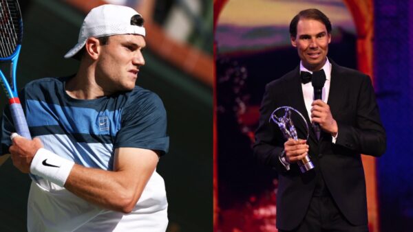 Jack Draper and Rafael Nadal (via X/Miami Open/The Tennis Letter)