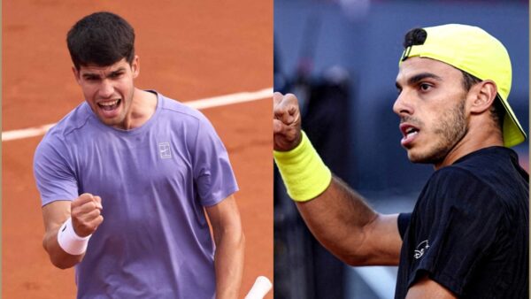 Carlos Alcaraz and Francisco Cerundolo (via X/The Tennis Letter)