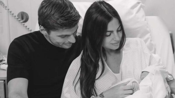 Max Verstappen and Kelly Piquet with newborn daughter Lily (via @maxverstappen1/Instagram)
