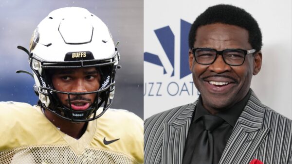 Shedeur Sanders and Michael Irvin