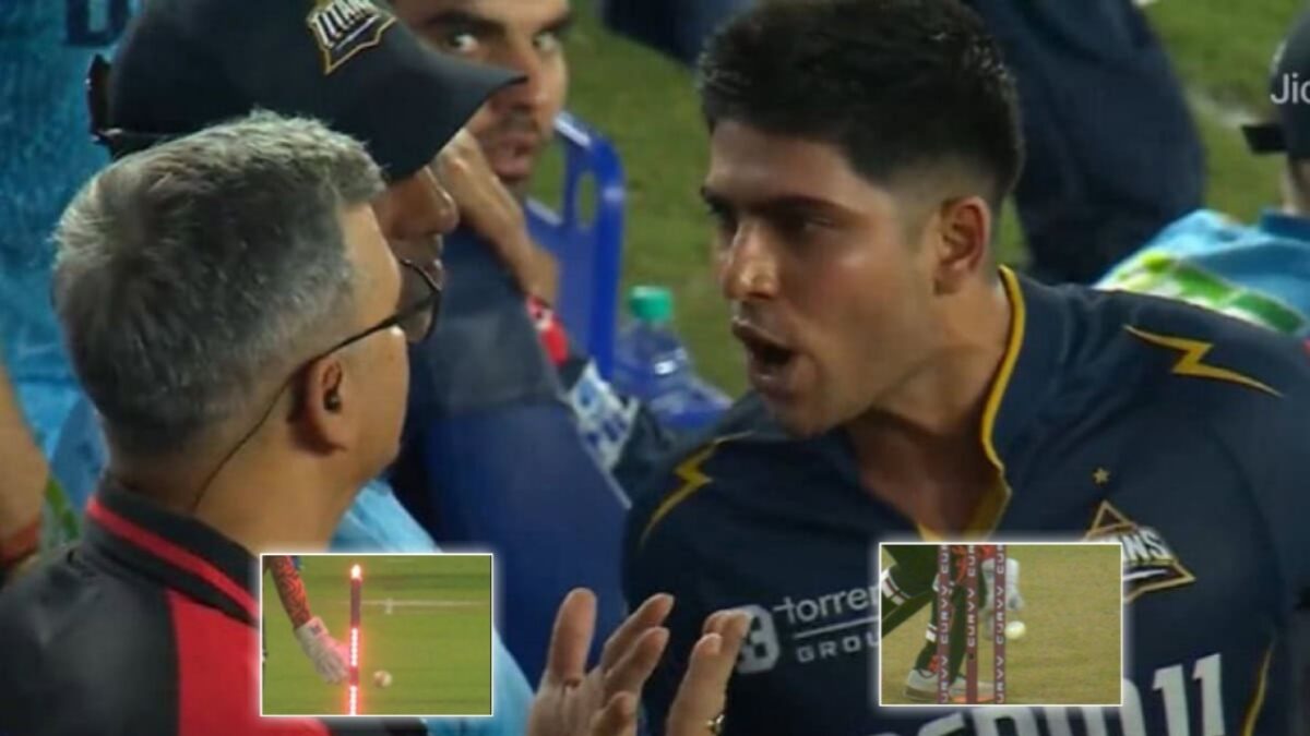 (Video) 'Furious' Shubman Gill lashes out at umpire mid-match over DRS call, Abhishek Sharma tries to calm him down 2 Shubman Gill run-out