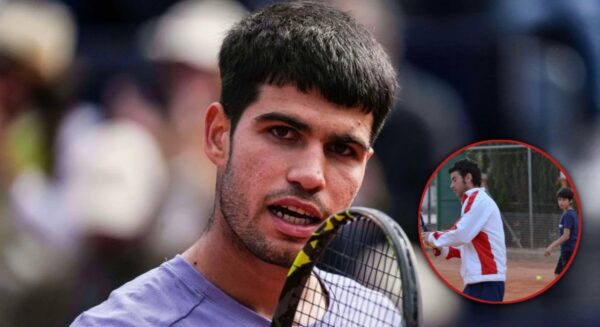 Carlos Alcaraz and Carlos Santos (via X/ATP/Puntodebreak)
