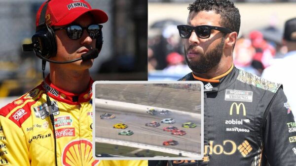 Joey Logano and Bubba Wallace