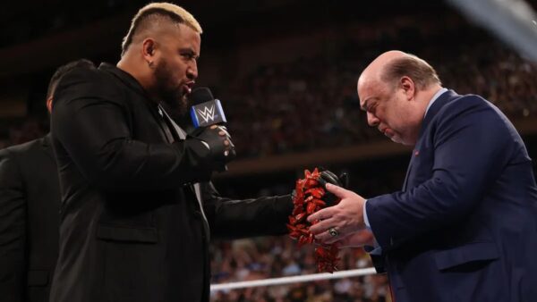 Solo Sikoa and Paul Heyman on SmackDown