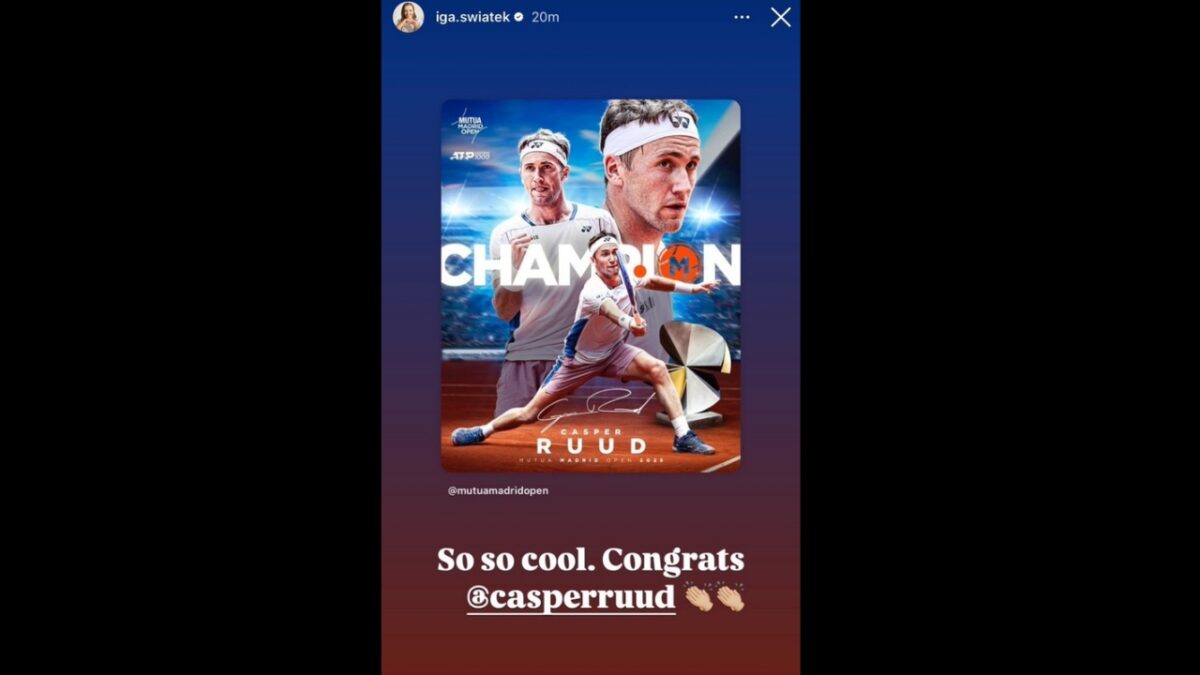 Tracy Austin doesn't believe Iga Swiatek will defend Roland Garros after she looked 'all out of sorts' against Coco Gauff in Madrid 3 Iga Swiatek's Instagram story