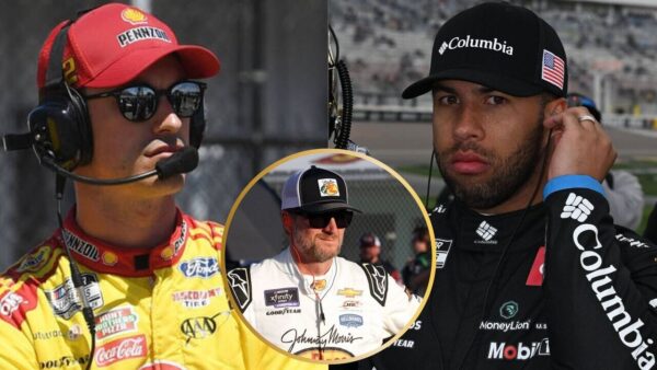 Joey Logano, Dale Earnhardt Jr. and Bubba Wallace